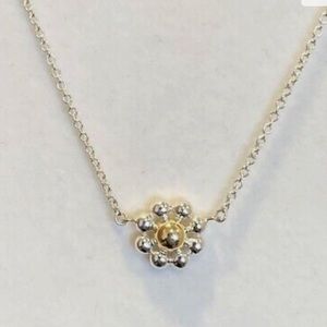 Tiffany & Co. Paloma Picasso Jolie Bead Flower Necklace Silver 18K Gold 16.5"